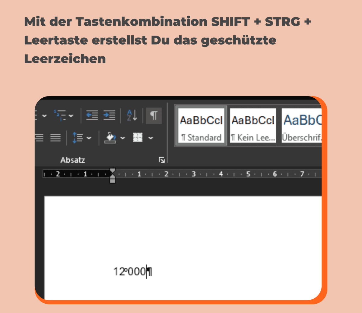 Grafik geschütztes Leerzeichen