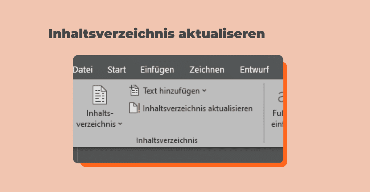 Inhaltsverzeichnis aktualisieren