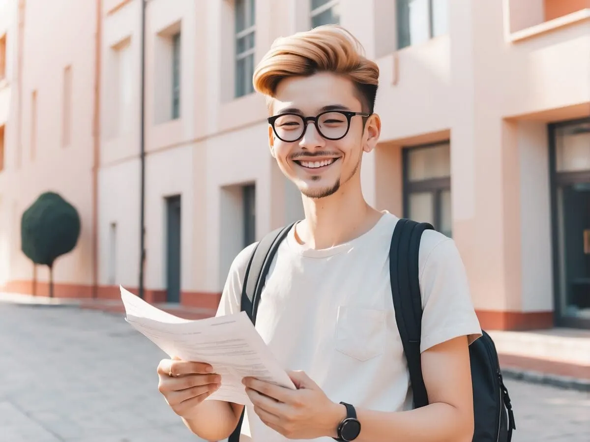 Lächelnder Student